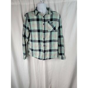 Mens Shirt Sz M Long Sleeve Button Down Multi Color Plaid Brand Industry